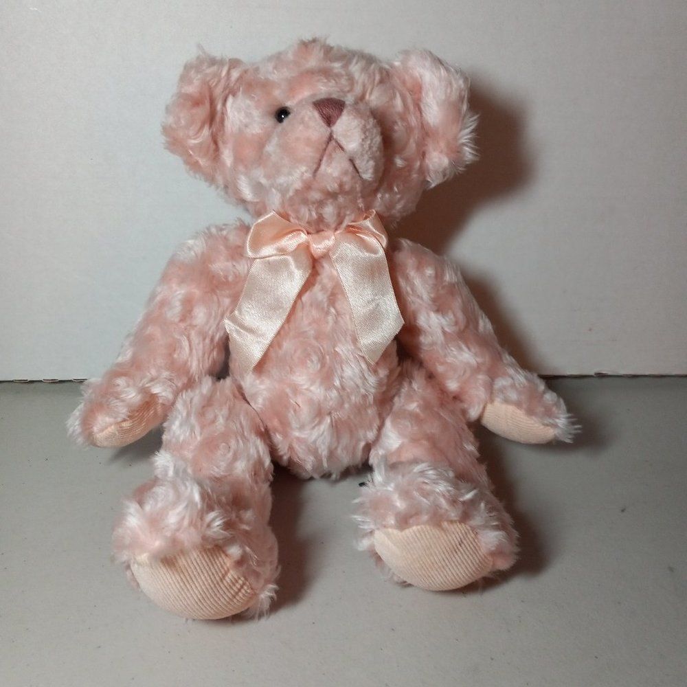 Vintage Russ Pink Teddy Bear Isabella Cottagecore Grandmacore Plushie
